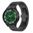 For Samsung Galaxy Watch 7 / 6 / 5 / FE 20mm xDfind One-bead Bamboo Solid Stainless Steel Watch Band(Black) - 1