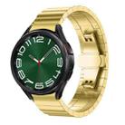 For Samsung Galaxy Watch 7 / 6 / 5 / FE 20mm xDfind One-bead Bamboo Solid Stainless Steel Watch Band(Gold) - 1