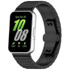 For Samsung Galaxy Fit3 SM-R390 18mm xDfind One-bead Bamboo Solid Stainless Steel Watch Band(Black) - 1
