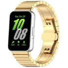 For Samsung Galaxy Fit3 SM-R390 18mm xDfind One-bead Bamboo Solid Stainless Steel Watch Band(Gold) - 1