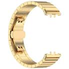 For Samsung Galaxy Fit3 SM-R390 18mm xDfind One-bead Bamboo Solid Stainless Steel Watch Band(Gold) - 2