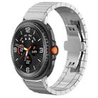 For Samsung Galaxy Watch8 22mm xDfind One-bead Bamboo Solid Stainless Steel Watch Band(Silver) - 1