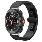 For Samsung Galaxy Watch8 22mm xDfind One-bead Bamboo Solid Stainless Steel Watch Band(Black) - 1