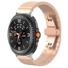 For Samsung Galaxy Watch8 22mm xDfind One-bead Bamboo Solid Stainless Steel Watch Band(Rose Gold) - 1