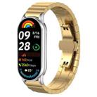 For Xiaomi Smart Band 10 / 9 / 8 NFC 14mm xDfind One-bead Bamboo Solid Stainless Steel Watch Band(Gold) - 1