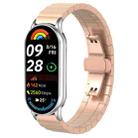 For Xiaomi Smart Band 10 / 9 / 8 NFC 14mm xDfind One-bead Bamboo Solid Stainless Steel Watch Band(Rose Gold) - 1
