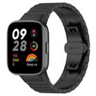 For Redmi Watch 3 20mm xDfind One-bead Bamboo Solid Stainless Steel Watch Band(Black) - 1