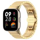 For Redmi Watch 3 20mm xDfind One-bead Bamboo Solid Stainless Steel Watch Band(Gold) - 1