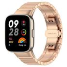 For Redmi Watch 3 20mm xDfind One-bead Bamboo Solid Stainless Steel Watch Band(Rose Gold) - 1