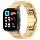 For Redmi Watch 3 Active / Lite 20mm xDfind One-bead Bamboo Solid Stainless Steel Watch Band(Gold) - 1