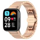 For Redmi Watch 3 Active / Lite 20mm xDfind One-bead Bamboo Solid Stainless Steel Watch Band(Rose Gold) - 1