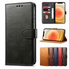 For iPhone 12 mini GUSSIM Business Style Horizontal Flip Leather Case with Holder & Card Slots & Wallet(Black) - 1
