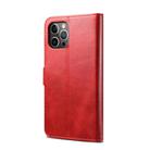 For iPhone 12 / 12 Pro GUSSIM Business Style Horizontal Flip Leather Case with Holder & Card Slots & Wallet(Red) - 3