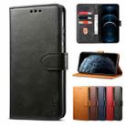 For iPhone 12 Pro Max GUSSIM Business Style Horizontal Flip Leather Case with Holder & Card Slots & Wallet(Black) - 1