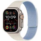For Apple Watch 42 / 44 / 45 / 46 / 49mm xDfind Flat Head Litchi Texture Magnetic Silicone Watch Band(White Blue) - 1