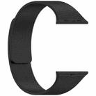 For Apple Watch 42 / 44 / 45 / 46 / 49mm xDfind Flat Head Litchi Texture Magnetic Silicone Watch Band(Black) - 2