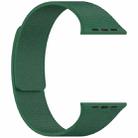 For Apple Watch 42 / 44 / 45 / 46 / 49mm xDfind Flat Head Litchi Texture Magnetic Silicone Watch Band(Dark Green) - 2