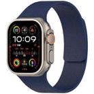 For Apple Watch 38 / 40 / 41 / S10 42mm xDfind Flat Head Litchi Texture Magnetic Silicone Watch Band(Midnight Blue) - 1