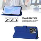 For OPPO Reno14 F 5G Skin Feel Solid Color Leather Phone Case with Lanyard(Dark Blue) - 4