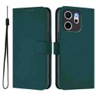 For OPPO Reno14 F 5G Skin Feel Solid Color Leather Phone Case with Lanyard(Dark Green) - 2