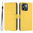 For OPPO Reno14 F 5G Skin Feel Solid Color Leather Phone Case with Lanyard(Lemon Yellow) - 2