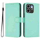For OPPO Reno14 F 5G Skin Feel Solid Color Leather Phone Case with Lanyard(Mint Green) - 2