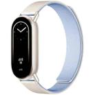 14mm xDfind Flat Head Litchi Texture Magnetic Silicone Watch Band(White Blue) - 1