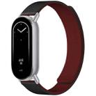 14mm xDfind Flat Head Litchi Texture Magnetic Silicone Watch Band(Black Red) - 1