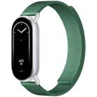 14mm xDfind Flat Head Litchi Texture Magnetic Silicone Watch Band(Dark Green) - 1