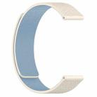 18mm xDfind Flat Head Litchi Texture Magnetic Silicone Watch Band(White Blue) - 2