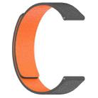 18mm xDfind Flat Head Litchi Texture Magnetic Silicone Watch Band(Grey Orange) - 2