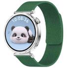 18mm xDfind Flat Head Litchi Texture Magnetic Silicone Watch Band(Dark Green) - 1