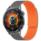 20mm xDfind Flat Head Litchi Texture Magnetic Silicone Watch Band(Grey Orange) - 1