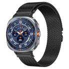 For Samsung Galaxy Watch Ultra / Ultra 2025 xDfind Milanese Parachute Buckle Stainless Steel Watch Band(Black) - 1