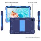 For Samsung Galaxy Tab A7 (2020) T500/T505 Shockproof Two-Color Silicone Protective Case with Holder(Navy Blue + Blue) - 2