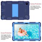 For Samsung Galaxy Tab A7 (2020) T500/T505 Shockproof Two-Color Silicone Protective Case with Holder(Navy Blue + Blue) - 3