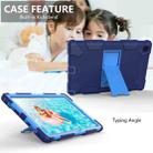 For Samsung Galaxy Tab A7 (2020) T500/T505 Shockproof Two-Color Silicone Protective Case with Holder(Navy Blue + Blue) - 4