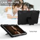 For Samsung Galaxy Tab A7 (2020) T500/T505 Shockproof Two-Color Silicone Protective Case with Holder(Black+Black) - 4