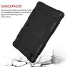 For Samsung Galaxy Tab A7 (2020) T500/T505 Shockproof Two-Color Silicone Protective Case with Holder(Black+Black) - 6