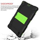 For Samsung Galaxy Tab A7 (2020) T500/T505 Shockproof Two-Color Silicone Protective Case with Holder(Black + Green) - 6
