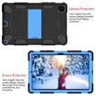 For Samsung Galaxy Tab A7 (2020) T500/T505 Shockproof Two-Color Silicone Protective Case with Holder(Black + Blue) - 3