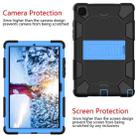 For Samsung Galaxy Tab A7 (2020) T500/T505 Shockproof Two-Color Silicone Protective Case with Holder(Black + Blue) - 5