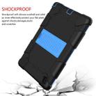 For Samsung Galaxy Tab A7 (2020) T500/T505 Shockproof Two-Color Silicone Protective Case with Holder(Black + Blue) - 6
