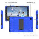 For Samsung Galaxy Tab A7 (2020) T500/T505 Shockproof Two-Color Silicone Protective Case with Holder(Blue + Black) - 2