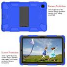 For Samsung Galaxy Tab A7 (2020) T500/T505 Shockproof Two-Color Silicone Protective Case with Holder(Blue + Black) - 3