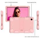 For Samsung Galaxy Tab A7 (2020) T500/T505 Shockproof Two-Color Silicone Protective Case with Holder(Rose Gold + Rose Gold) - 2