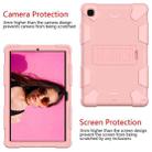 For Samsung Galaxy Tab A7 (2020) T500/T505 Shockproof Two-Color Silicone Protective Case with Holder(Rose Gold + Rose Gold) - 5