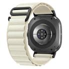 For Samsung Galaxy Watch Ultra 47mm xDfind Black Buckle Loop Nylon Watch Band(Starlight) - 1