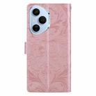 For Honor 400 Pro Global 160.8mm Embossed Floral Pattern Leather Phone Case(Pink) - 3