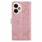 For Honor 400 Global 156.5mm Embossed Floral Pattern Leather Phone Case(Pink) - 3